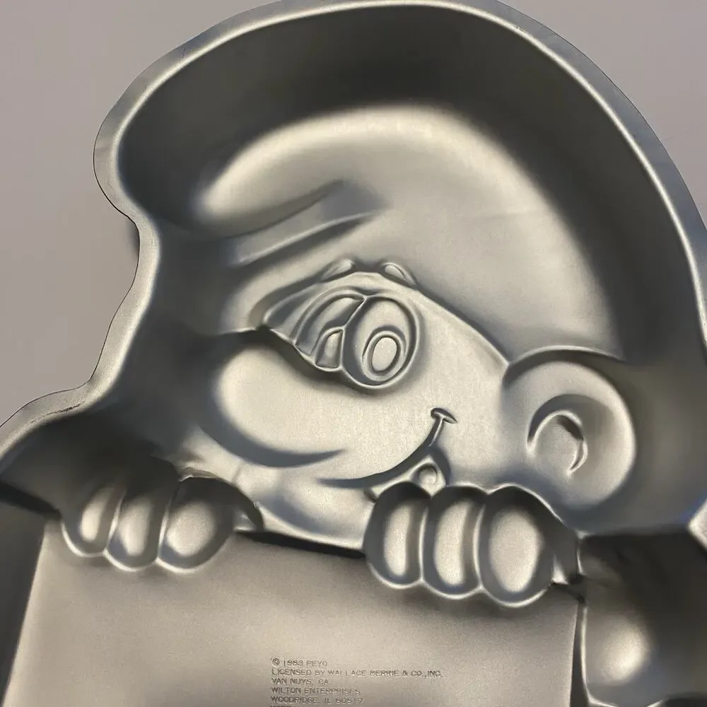 Vintage 1983 Wilton Peyo Smurf Character Cake Pan #502-4033 Aluminum Korea